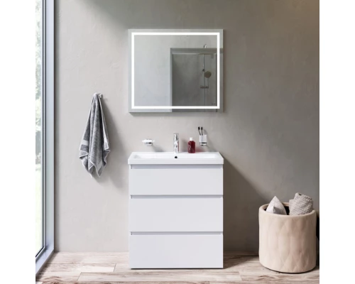 Комплект мебели белый глянец 80 см Am.Pm Gem M91FSX0752WG + M90WCC0752WG + M91AMOX0801WG