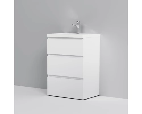 Тумба с раковиной белый глянец 61 см Am.Pm Gem M91FSX0602WG + M90WCC0602WG