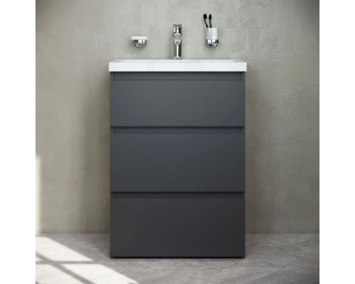 Комплект мебели графит матовый 65 см Am.Pm Gem S M91FSX0602GM + M90WCC0602WG + M91AMOX0651WG