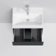 Тумба с раковиной графит матовый 61 см Am.Pm Gem S M91FSX0602GM + M90WCC0602WG