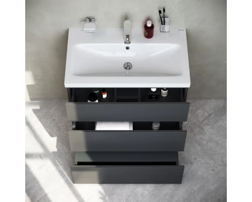 Комплект мебели графит матовый 80 см Am.Pm Gem S M91FSX0752GM + M90WCC0752WG + M91AMOX0801WG