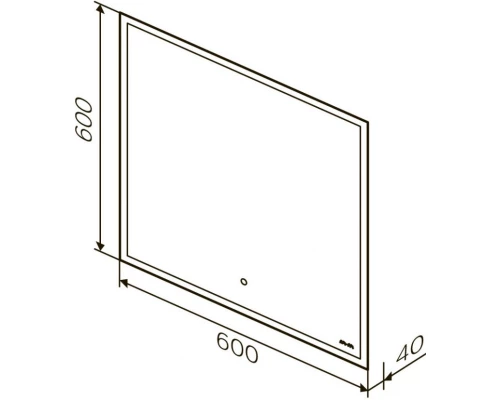 Зеркало 60x60 см AM.PM Spirit 2.0 M71AMOX0601SA