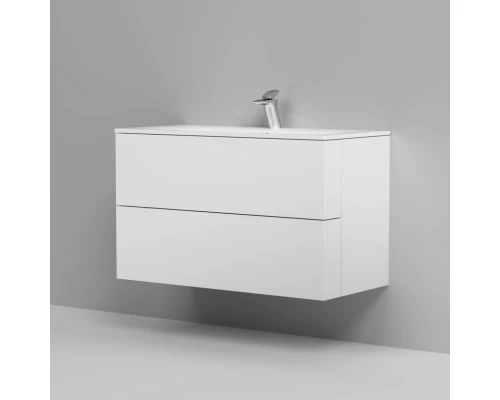 Тумба с раковиной белый глянец 101 см Am.Pm Spirit V2.0 M70AFHX1002WG + M70AWCC1002WG
