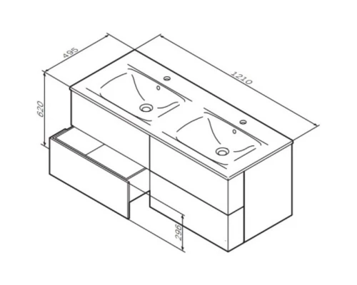 Тумба белый глянец 120 см Am.Pm Spirit V2.0 M70AFHD1202WG