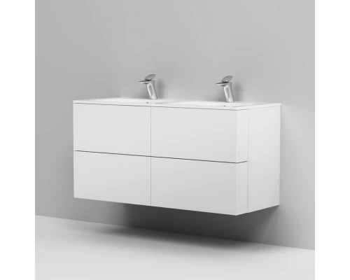 Тумба с раковиной белый глянец 121 см Am.Pm Spirit V2.0 M70AFHD1202WG + M70AWCD1202WG