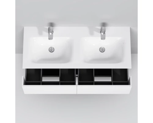 Тумба с раковиной белый глянец 121 см Am.Pm Spirit V2.0 M70AFHD1202WG + M70AWCD1202WG