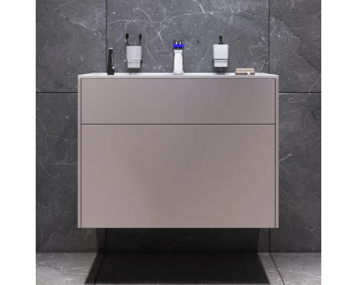 Тумба с раковиной серый матовый 80,8 см Am.Pm Inspire 2.0 M50AFHX0803EGM + M50AWPX0801WG