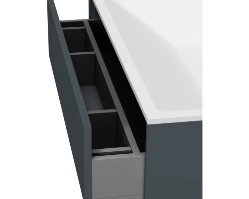 Тумба с раковиной графит матовый 80,8 см Am.Pm Inspire 2.0 M50AFHX0803GM + M50AWPX0801WG