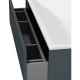 Тумба с раковиной графит матовый 80,8 см Am.Pm Inspire 2.0 M50AFHX0803GM + M50AWPX0801WG