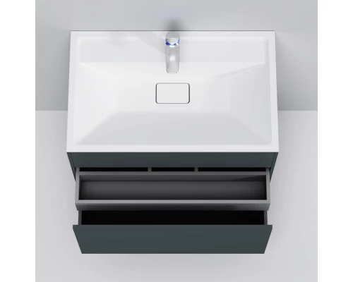 Тумба с раковиной графит матовый 80,8 см Am.Pm Inspire 2.0 M50AFHX0803GM + M50AWPX0801WG
