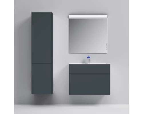 Тумба с раковиной графит матовый 80,8 см Am.Pm Inspire 2.0 M50AFHX0803GM + M50AWPX0801WG