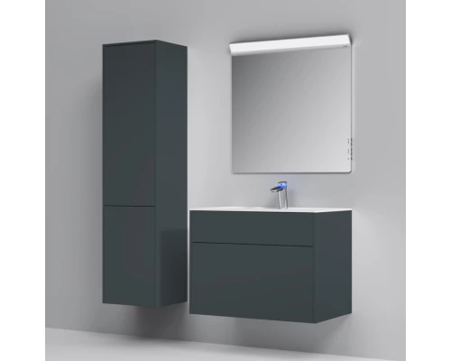 Тумба с раковиной графит матовый 80,8 см Am.Pm Inspire 2.0 M50AFHX0803GM + M50AWPX0801WG