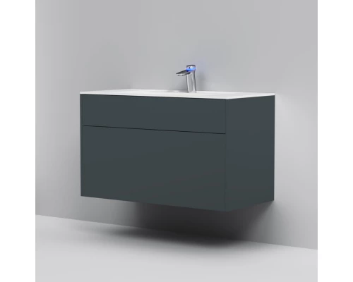 Тумба с раковиной графит матовый 100,8 см Am.Pm Inspire 2.0 M50AFHX1003GM + M50AWPX1001WG