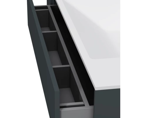 Тумба с раковиной графит матовый 100,8 см Am.Pm Inspire 2.0 M50AFHX1003GM + M50AWPX1001WG