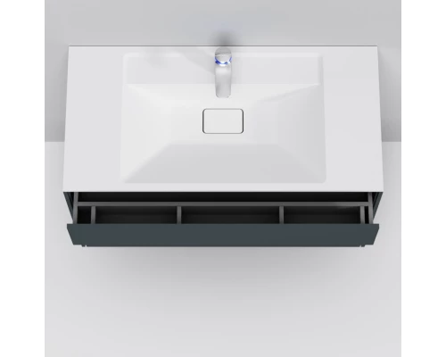 Тумба с раковиной графит матовый 100,8 см Am.Pm Inspire 2.0 M50AFHX1003GM + M50AWPX1001WG