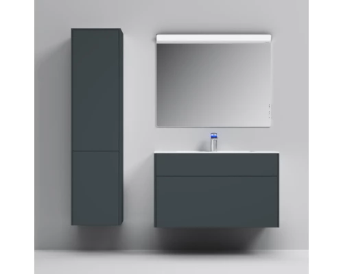 Тумба с раковиной графит матовый 100,8 см Am.Pm Inspire 2.0 M50AFHX1003GM + M50AWPX1001WG