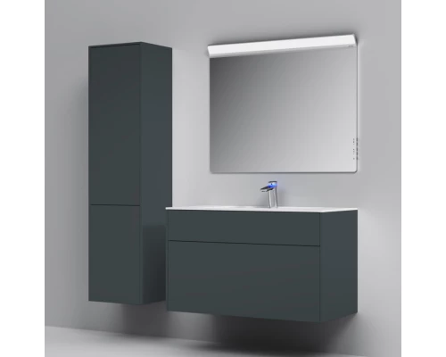 Тумба с раковиной графит матовый 100,8 см Am.Pm Inspire 2.0 M50AFHX1003GM + M50AWPX1001WG