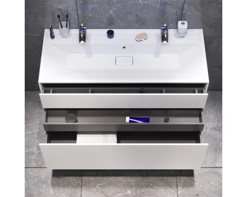 Тумба с раковиной белый матовый 120,8 см Am.Pm Inspire 2.0 M50AFHX1203WM + M50AWPC1201WG