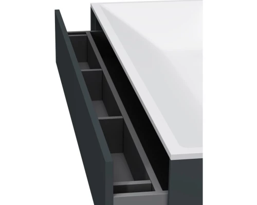 Тумба с раковиной графит матовый 120,8 см Am.Pm Inspire 2.0 M50AFHX1203GM + M50AWPC1201WG