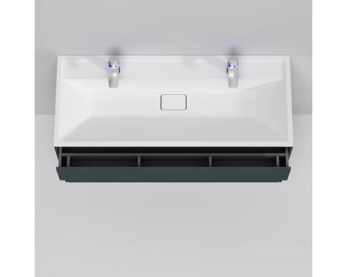 Тумба с раковиной графит матовый 120,8 см Am.Pm Inspire 2.0 M50AFHX1203GM + M50AWPC1201WG