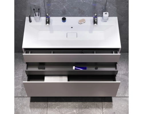 Тумба с раковиной серый матовый 120,8 см Am.Pm Inspire 2.0 M50AFHX1203EGM + M50AWPC1201WG