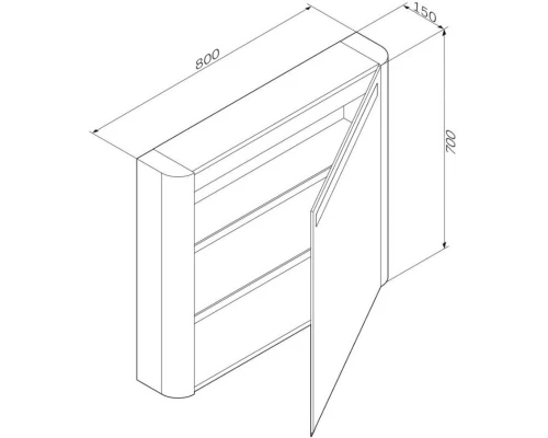 Комплект мебели белый глянец 80 см Am.Pm Sensation M30FHX0802WG + M30WPC0801WG + M30MCR0801WG