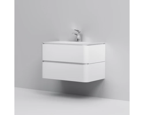 Тумба с раковиной белый глянец 80 см Am.Pm Sensation M30FHX0802WG + M30WPC0801WG