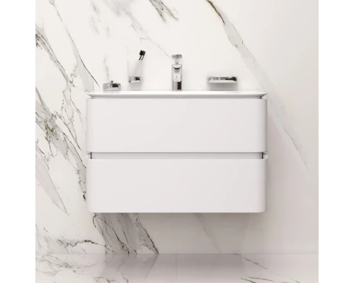 Тумба с раковиной белый глянец 80 см Am.Pm Sensation M30FHX0802WG + M30WPC0801WG