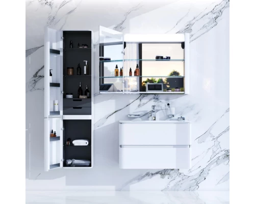 Тумба с раковиной белый глянец 80 см Am.Pm Sensation M30FHX0802WG + M30WPC0801WG