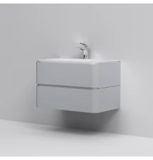 Тумба с раковиной серый шелк глянец 80 см Am.Pm Sensation M30FHX0802FG + M30WPC0801WG