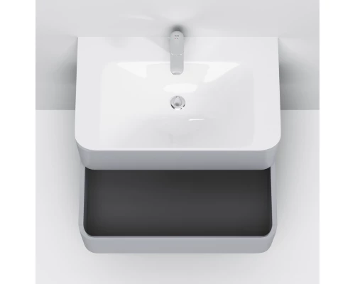 Тумба с раковиной серый шелк глянец 80 см Am.Pm Sensation M30FHX0802FG + M30WPC0801WG