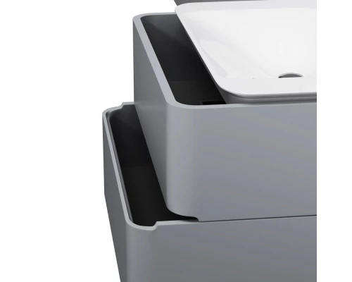 Тумба с раковиной серый шелк глянец 80 см Am.Pm Sensation M30FHX0802FG + M30WPC0801WG