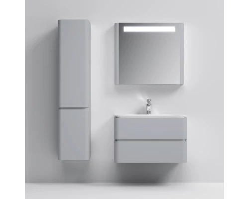 Тумба с раковиной серый шелк глянец 80 см Am.Pm Sensation M30FHX0802FG + M30WPC0801WG