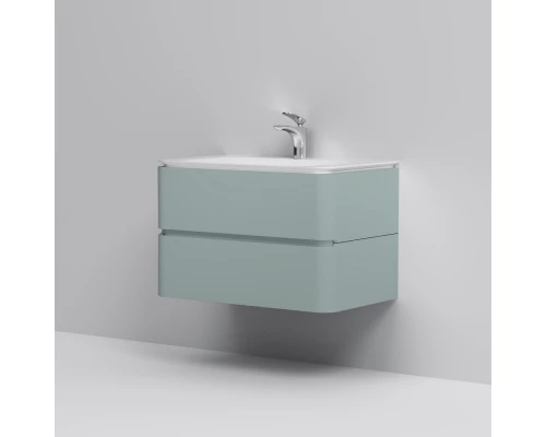 Тумба с раковиной мятный глянец 80 см Am.Pm Sensation M30FHX0802GG + M30WPC0801WG