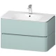 Тумба с раковиной мятный глянец 80 см Am.Pm Sensation M30FHX0802GG + M30WPC0801WG