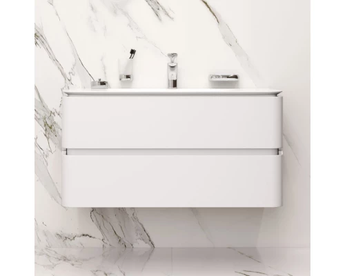 Тумба с раковиной белый глянец 100 см Am.Pm Sensation M30FHX1002WG + M30WPC1001WG