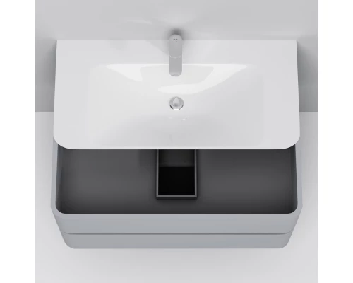 Тумба с раковиной серый шелк глянец 100 см Am.Pm Sensation M30FHX1002FG + M30WPC1001WG