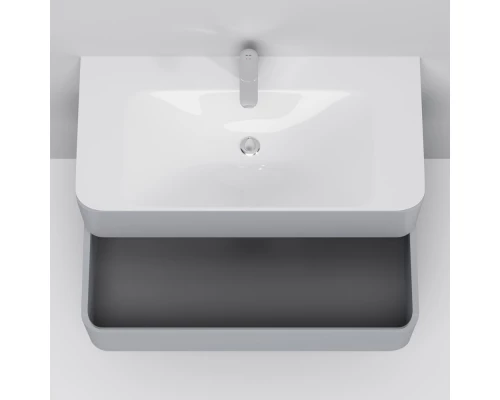 Тумба с раковиной серый шелк глянец 100 см Am.Pm Sensation M30FHX1002FG + M30WPC1001WG