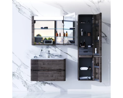 Комплект мебели табачный дуб 80 см Am.Pm Sensation M30FHX0802TF + M30WPC0801WG + M30MCR0801TF