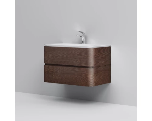 Тумба с раковиной табачный дуб 80 см Am.Pm Sensation M30FHX0802TF + M30WPC0801WG