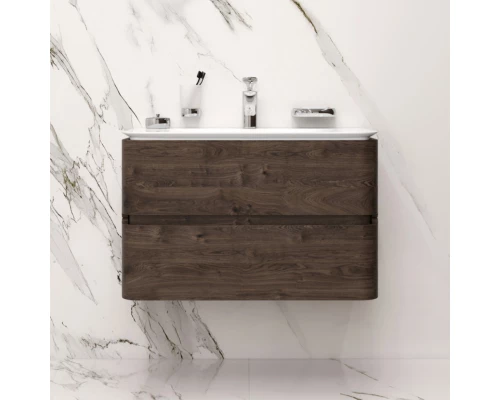 Тумба с раковиной табачный дуб 80 см Am.Pm Sensation M30FHX0802TF + M30WPC0801WG