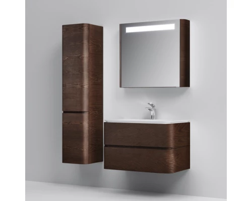 Тумба с раковиной табачный дуб 80 см Am.Pm Sensation M30FHX0802TF + M30WPC0801WG