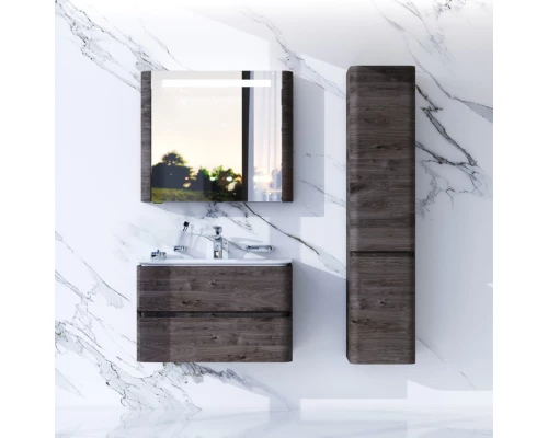 Тумба с раковиной табачный дуб 80 см Am.Pm Sensation M30FHX0802TF + M30WPC0801WG