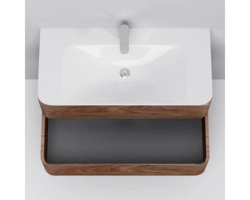 Тумба с раковиной орех 100 см Am.Pm Sensation M30FHX1002NF + M30WPC1001WG