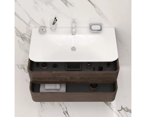 Комплект мебели табачный дуб 100 см Am.Pm Sensation M30FHX1002TF + M30WPC1001WG + M30MCX1001TF