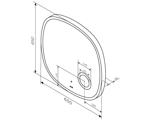 Зеркало 65x65 см Am.Pm Func M8FMOX0653SA