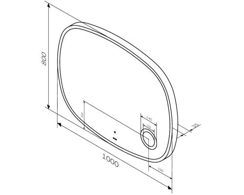 Зеркало 100x80 см Am.Pm Func M8FMOX1003SA