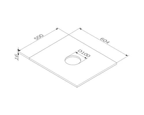 Столешница 60,4 см белый глянец Am.Pm Func M8FST0601WG