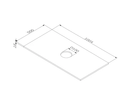 Столешница 100,4 см белый глянец Am.Pm Func M8FST1001WG