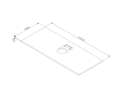 Столешница 120,4 см белый глянец Am.Pm Func M8FST1201WG